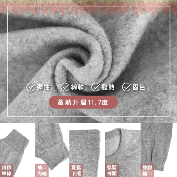 刷毛內裡質感近拍與版型示意，保暖親膚不刺癢，男女適穿大學T